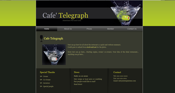 Cafe Telegraph: Cafe Telegraph - Website Design